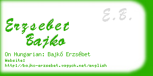 erzsebet bajko business card